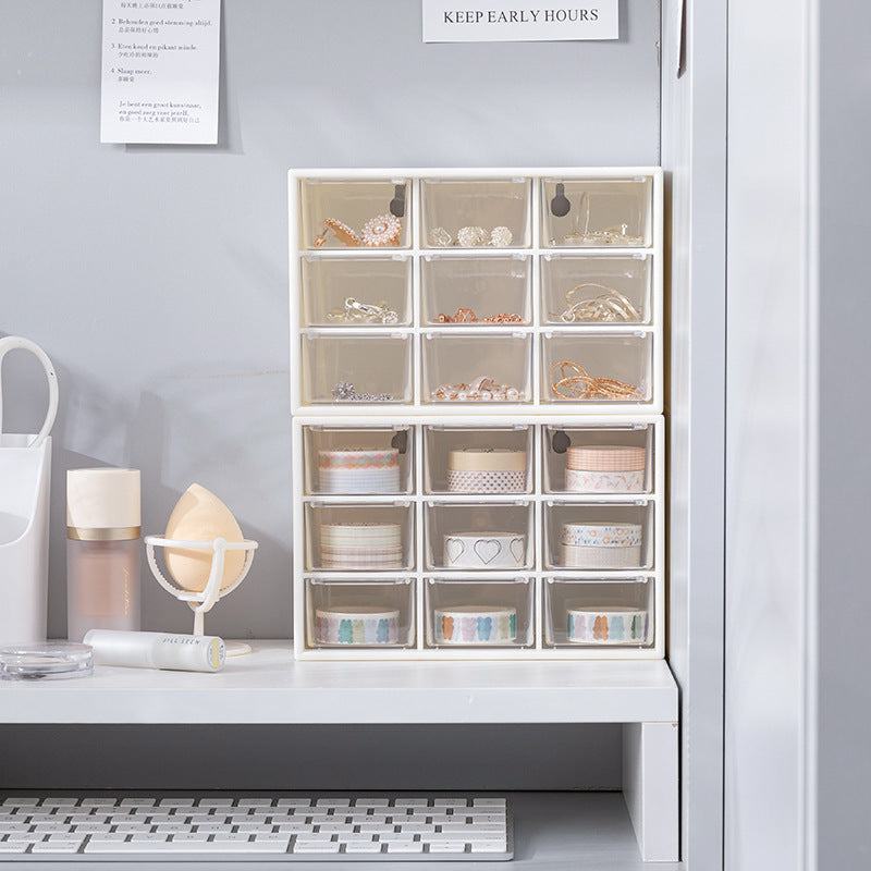 Rynx 9 Grid Dustproof Desk Storage Drawer