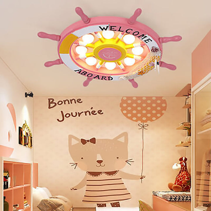 Lisslune | NautiGlow Children's Room LED Ceiling Lamp | Sailboat Design | Cartoon Style | Ambient Lighting