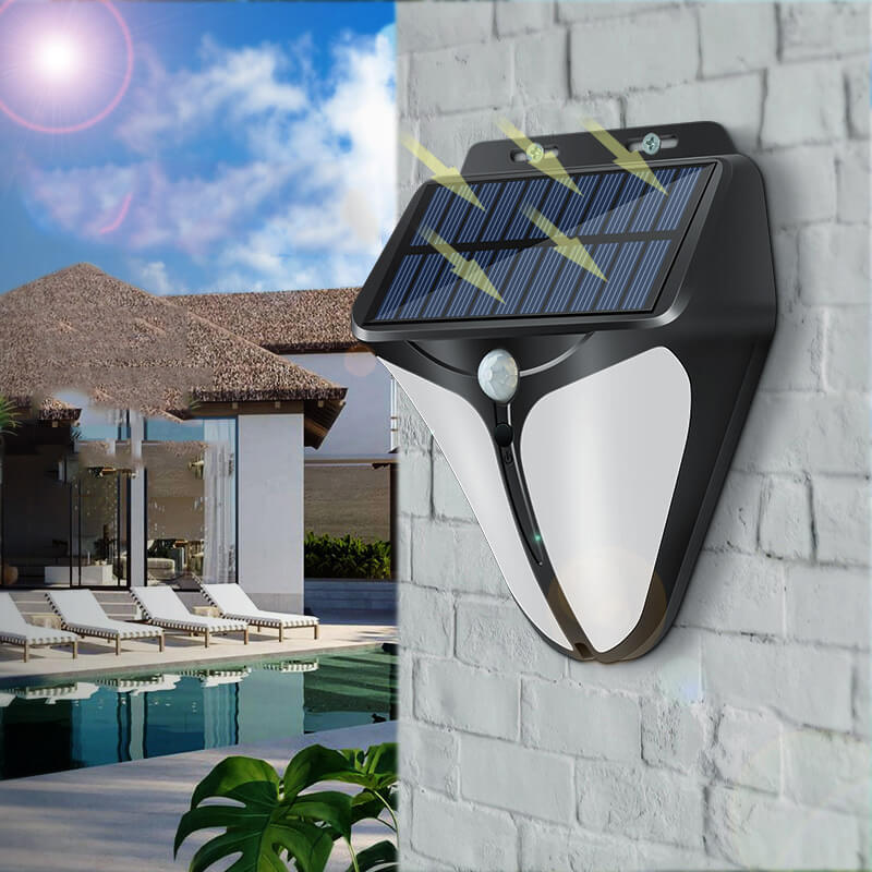 Lisslune | Solar Intelligent Triangle Outdoor Waterproof Body Sensor Patio LED Wall Light