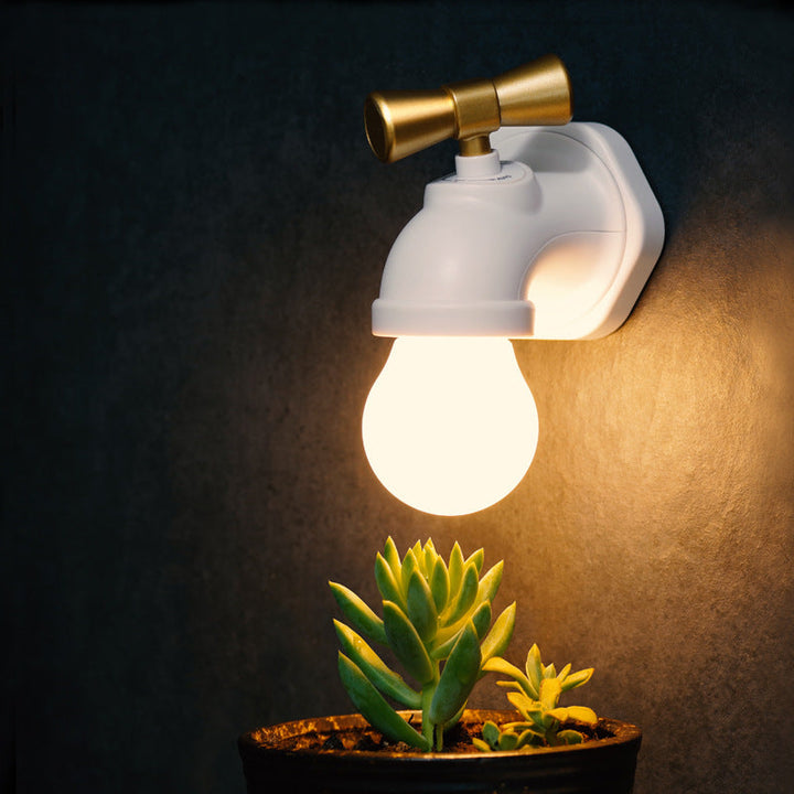 Lisslune | Modern creative faucet ABS PC USB LED night light wall lamp