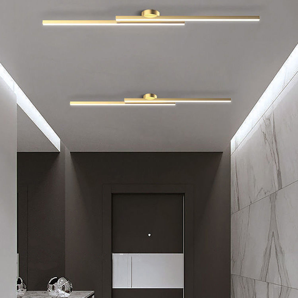 Lisslune | Modern Aluminium Semi Flush Mount LED Ceiling Light | Minimalist Design for Living Room. Bedroom & Hallway