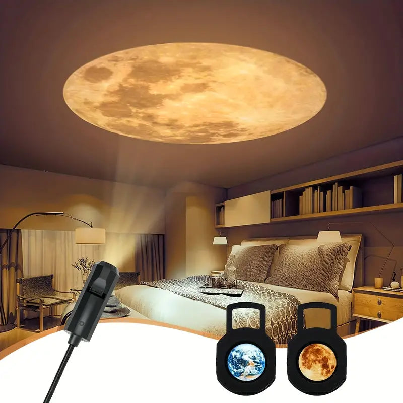 Lisslune | Renan - Large unique project light (Earth and Moon)