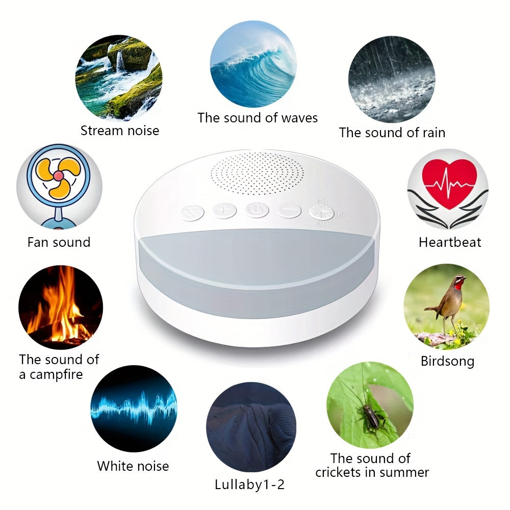 Lisslune | DreamWave White Noise Machine – Soothing Sound Therapy with Timer