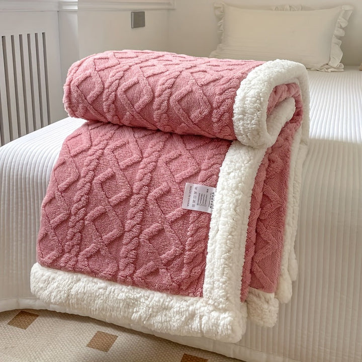Lisslune | CozyFlip Luxe Reversible Fleece Blanket – Warmth & Style in One