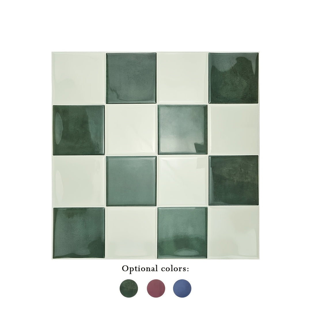 Rynx | 10/30 pieces self-adhesive tile] 10/30 pieces self-adhesive bathroom wall tile, self-adhesive kitchen splash, 10.5 inches * 10.5 inches waterproof and oil-resistant splash guard, easy-to-apply adhesive for kitchen, bathroom, walls & RVs