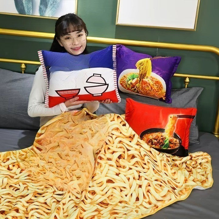 Lisslune | Comfort Food Noodle Snuggle Throw Blanket