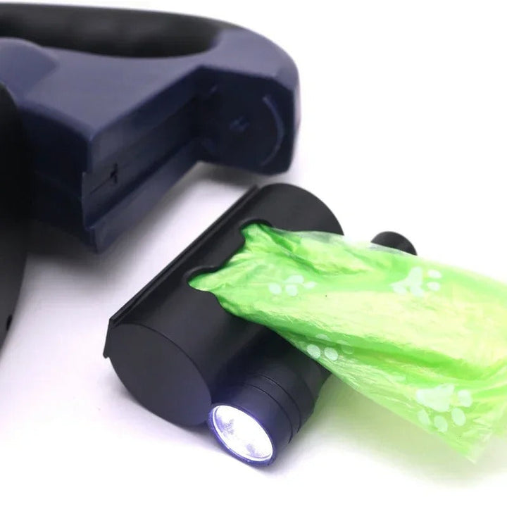 Lisslune | LumiLeash 2-in-1 Double Dog Leash with LED Lamp & Poop Bag Holder