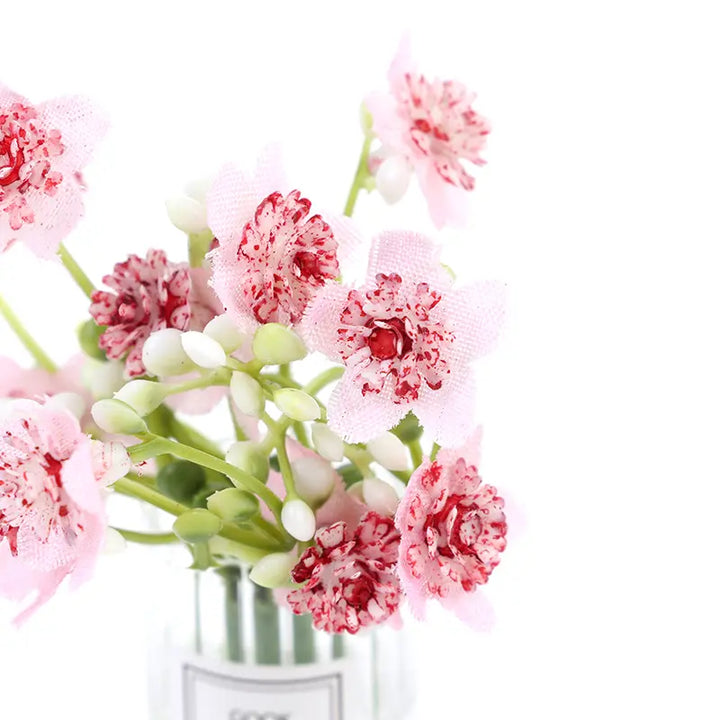 Lisslune | Hanging Mini Glass Vase Wind Chimes with Mini Flower Decor for Home and Dollhouse