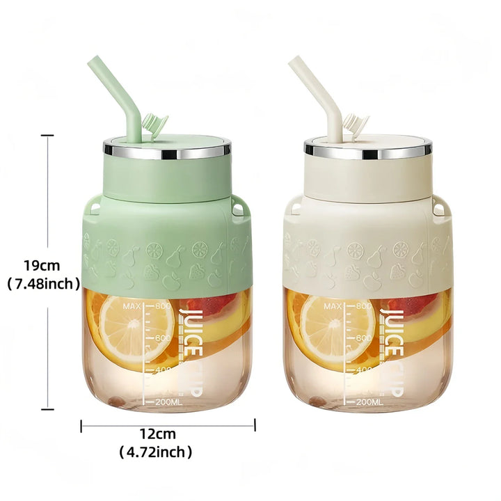 Lisslune | 2in1 Bottle Mixer with Straw 800ml - Perfect for On the Go!