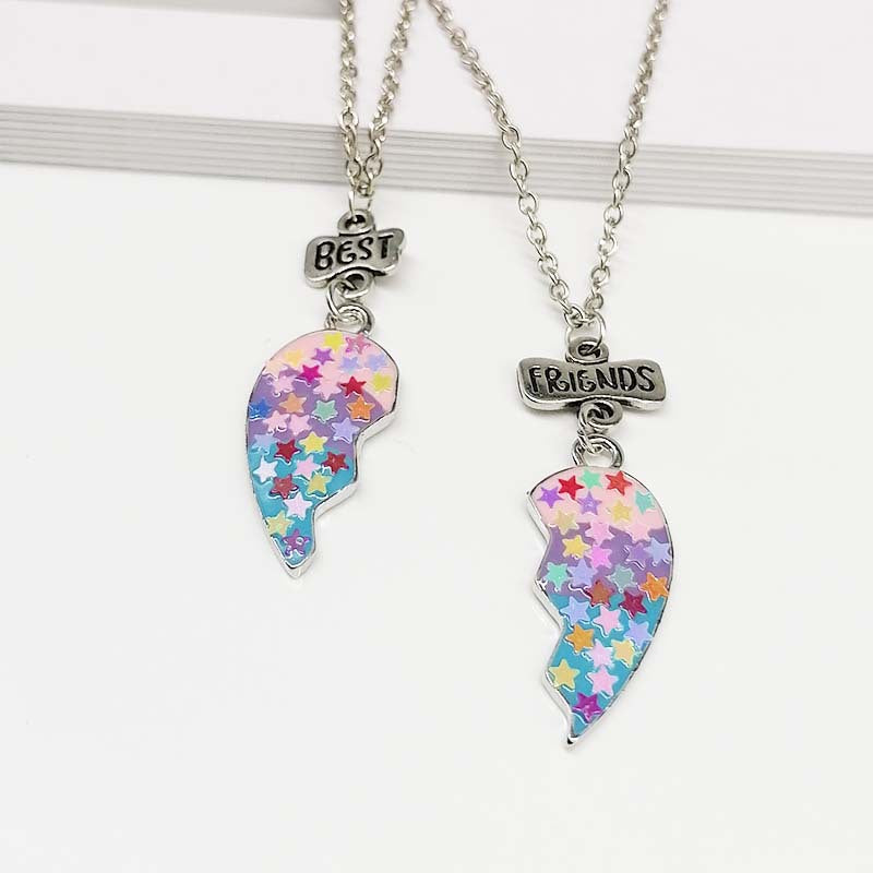 Lisslune | Heart Pendant Best Friends Forever Friendship Necklace