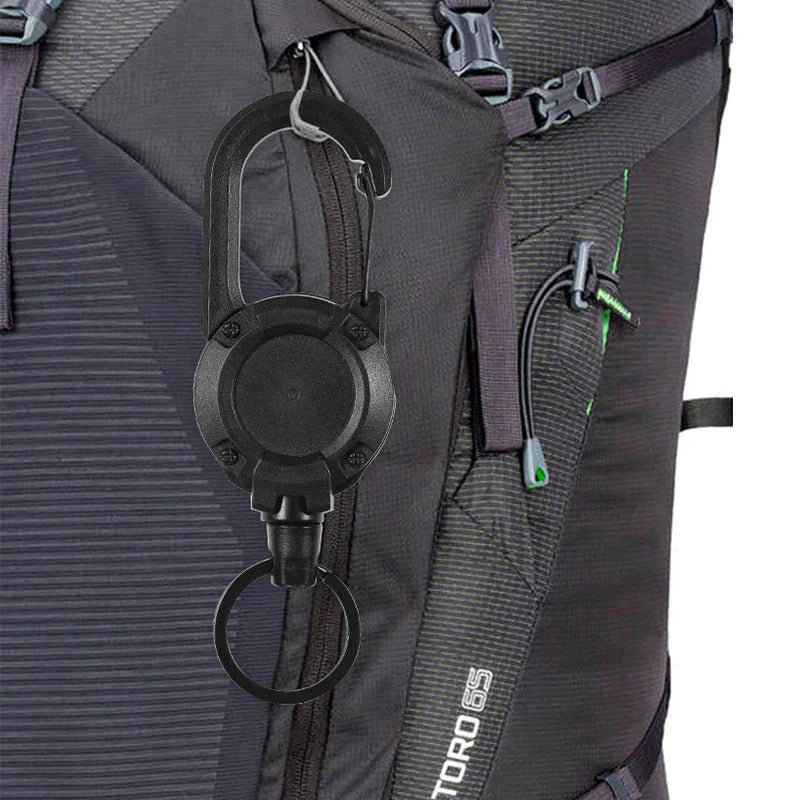 Lisslune | Automatic retractable keychain made of wire rope for outdoor use