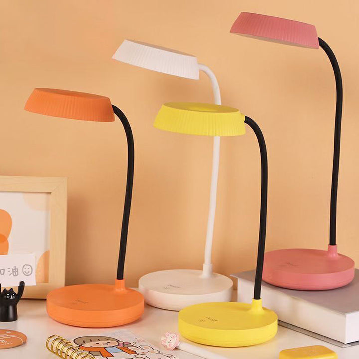 Lisslune | Nordic Minimalist Round Plate LED Touch Eye Protection USB Desk Lamp