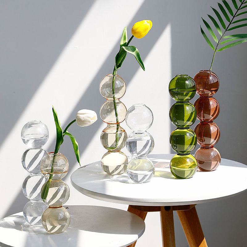 Rynx Retro Glass Spherical Colorful Vase