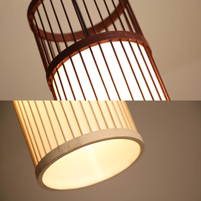 Lisslune | Bambora Zen Pendant Light | Handwoven Bamboo Lantern | Japanese Design | Natural Elegance