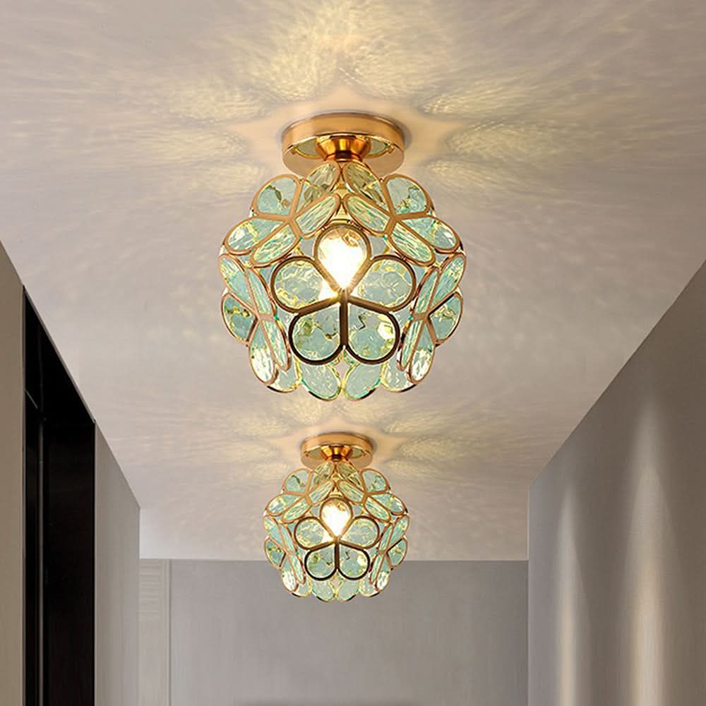 Lisslune | Flowers Style Glass Hallway Ceiling Light