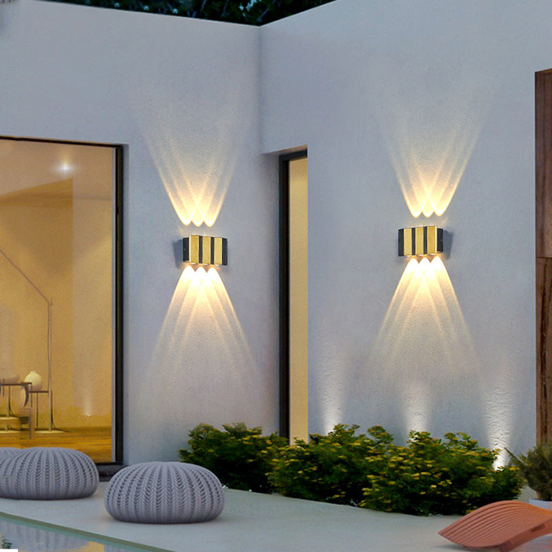 Lisslune | Modern Light Luxury Golden Aluminium Outdoor Waterproof Terrace LED Wall Light Lamp