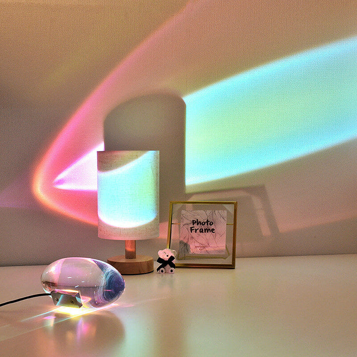 Lisslune | Creative Crystal Projection Angel Eyes LED Table Lamp