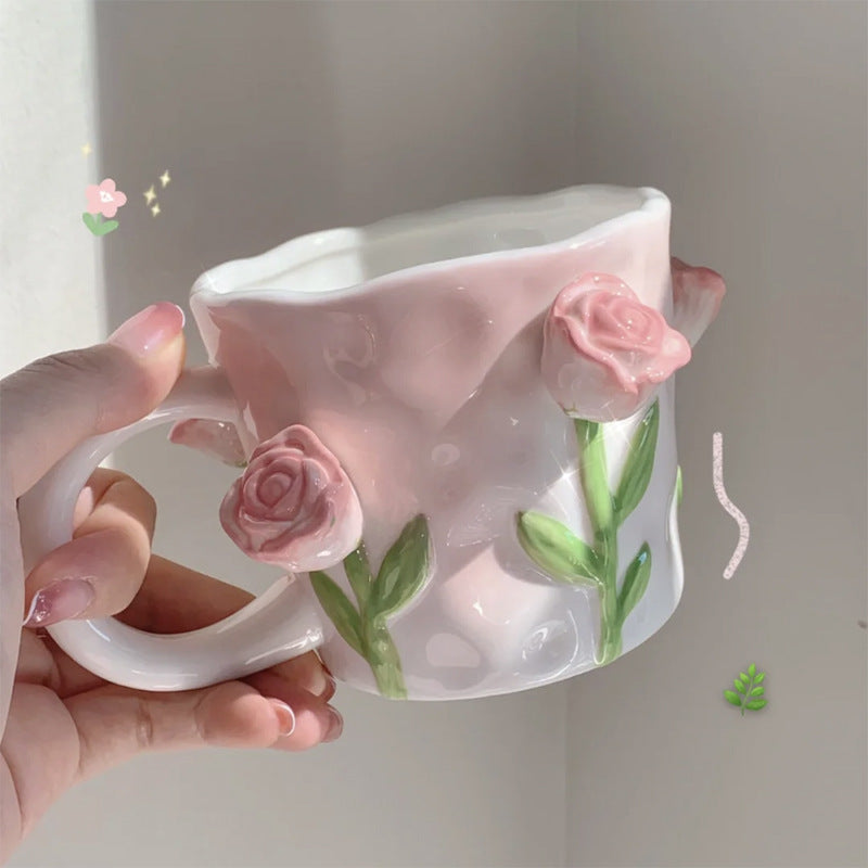 Lisslune | Frendorf 3D Floral Hand-painted Mug