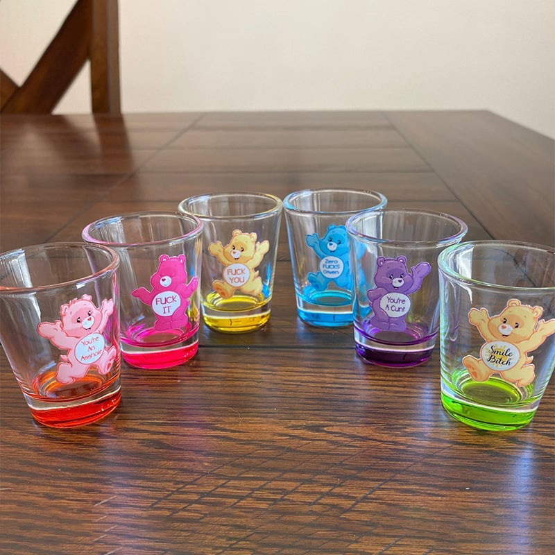 Lisslune | Swear Bears Shot Glasses, 6 Pieces