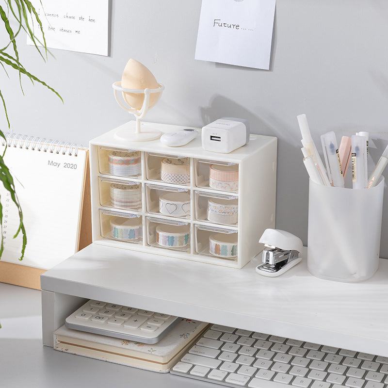 Rynx 9 Grid Dustproof Desk Storage Drawer
