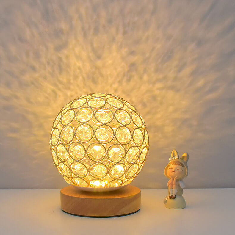 Lisslune | Modern Minimalistic Round USB Rechargeable LED Night Light Table Lamp