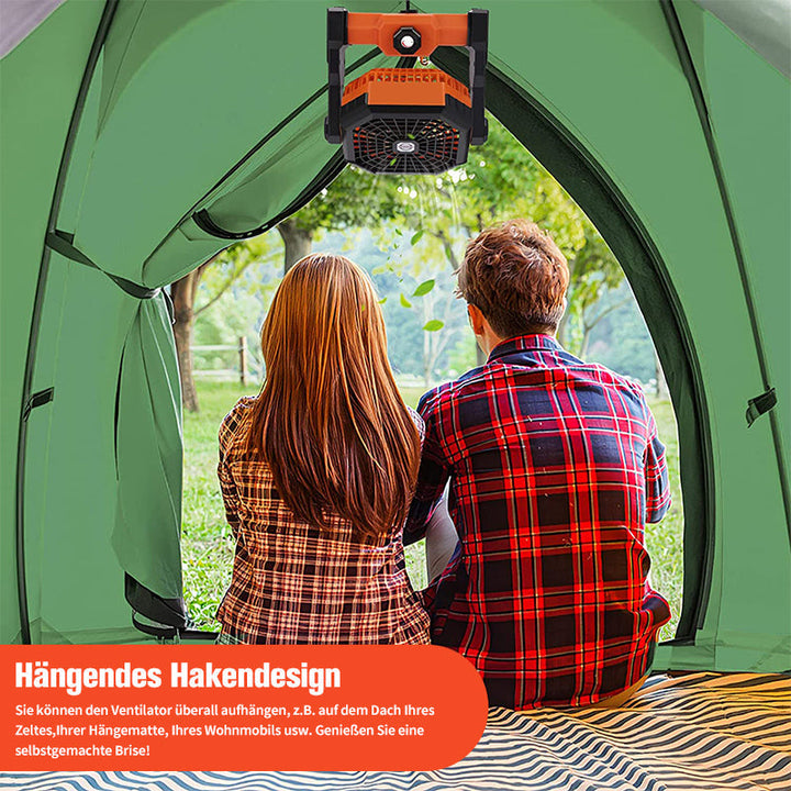 Lisslune | Portable fan for outdoor use with LED light