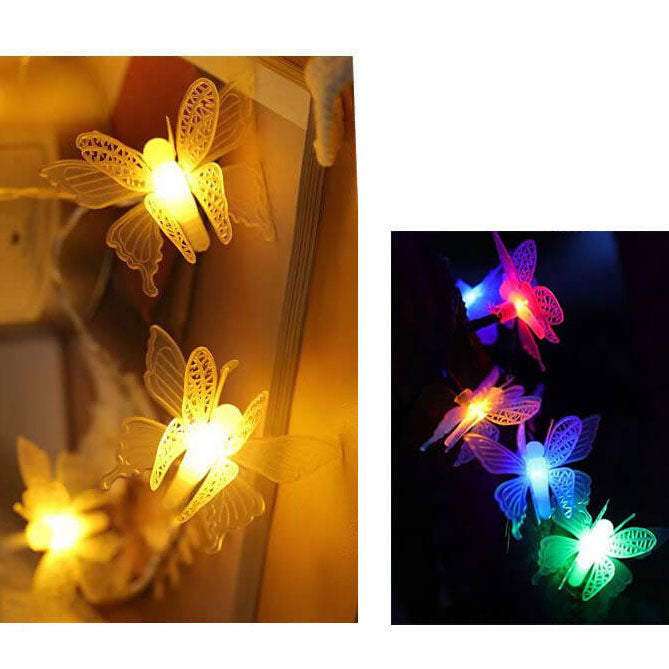 Lisslune | Luminelle LED String Lights | Butterfly Design | For Garden, Balcony & Terrace | Outdoor Decor