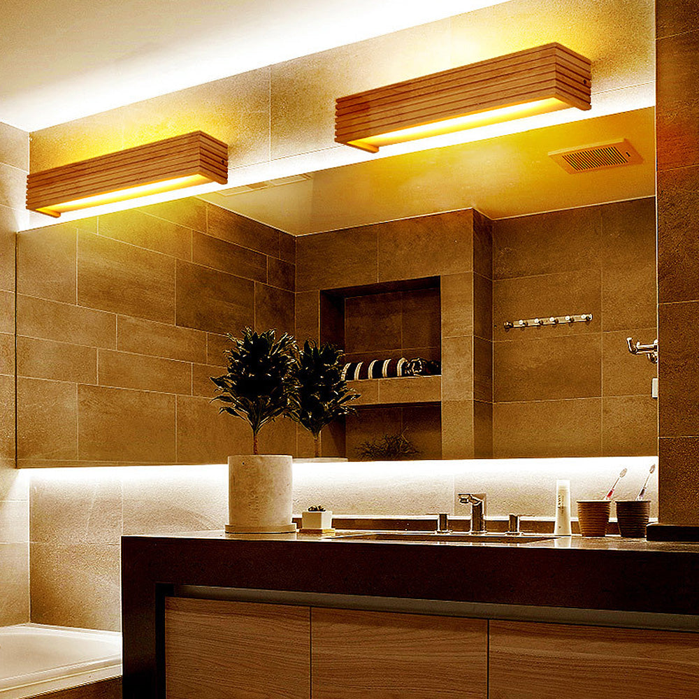 Lisslune | Wooden Wall Lights for Bathroom Mirrors – Stylish Functional Illumination for Home Decor & Vanity Lighting