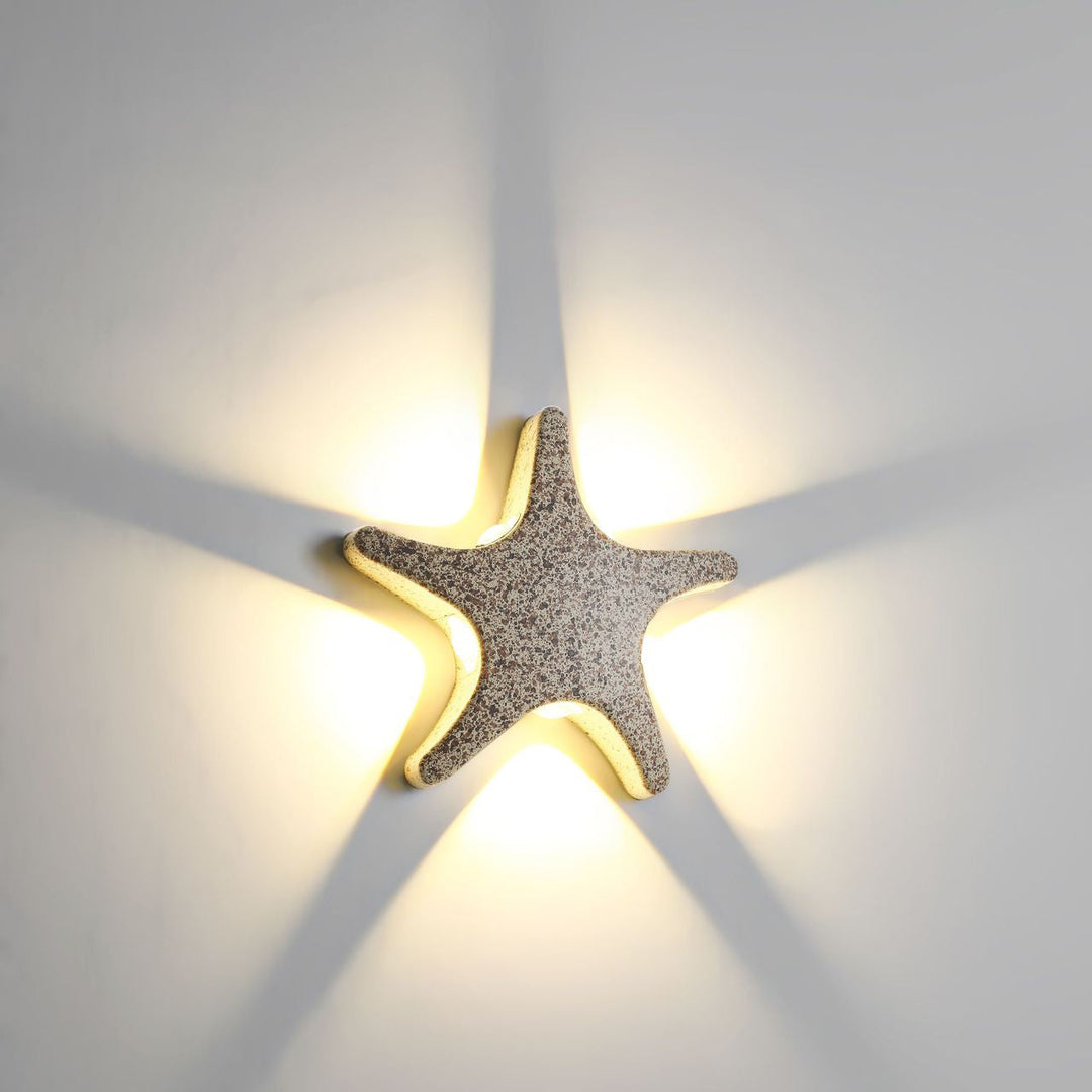 Lisslune | Contemporary Simplicity Aluminum Starfish Design LED Waterproof Wall Lantern Lamp for Outdoor Terrace