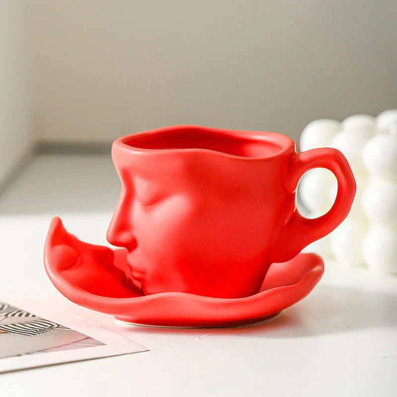 Lisslune | Kyssnades Face ceramic coffee mug
