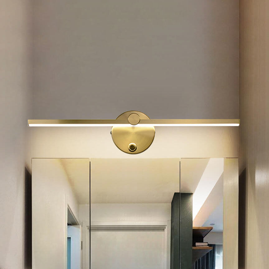 Lisslune | Nordic Minimalist Aluminium Long Bar Switch LED Mirror Wall Light Lamp