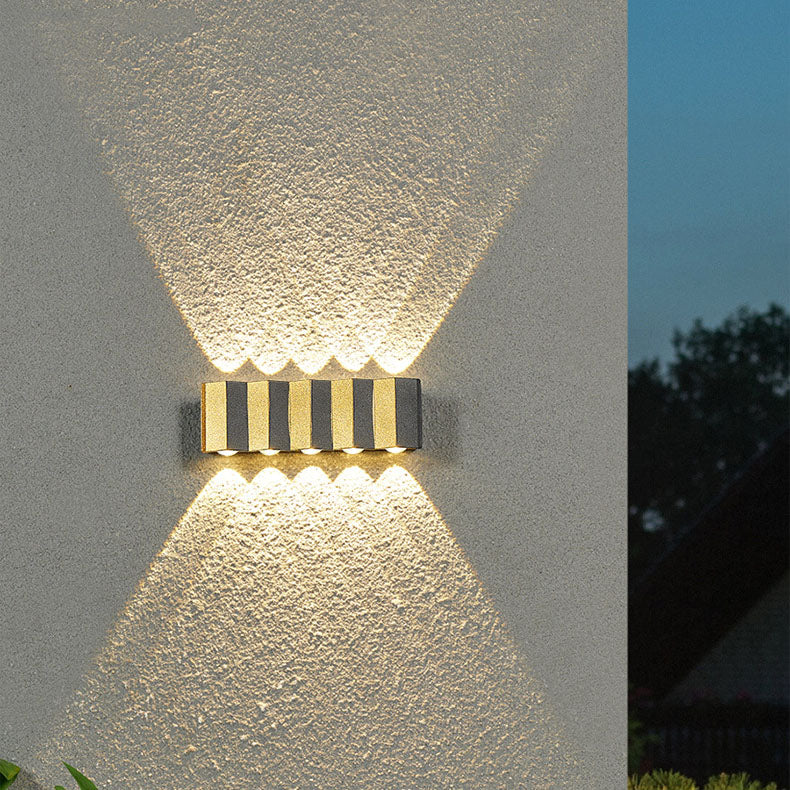 Lisslune | Modern Light Luxury Golden Aluminium Outdoor Waterproof Terrace LED Wall Light Lamp