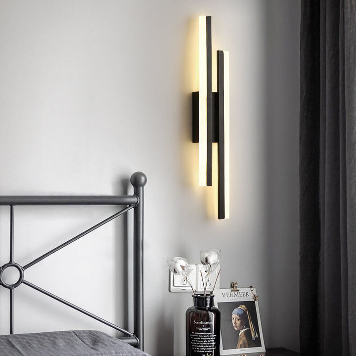 Lisslune | LuxLine Modern LED Wall Lamp | Minimalist Design | Iron & Acrylic | Dimmable Light