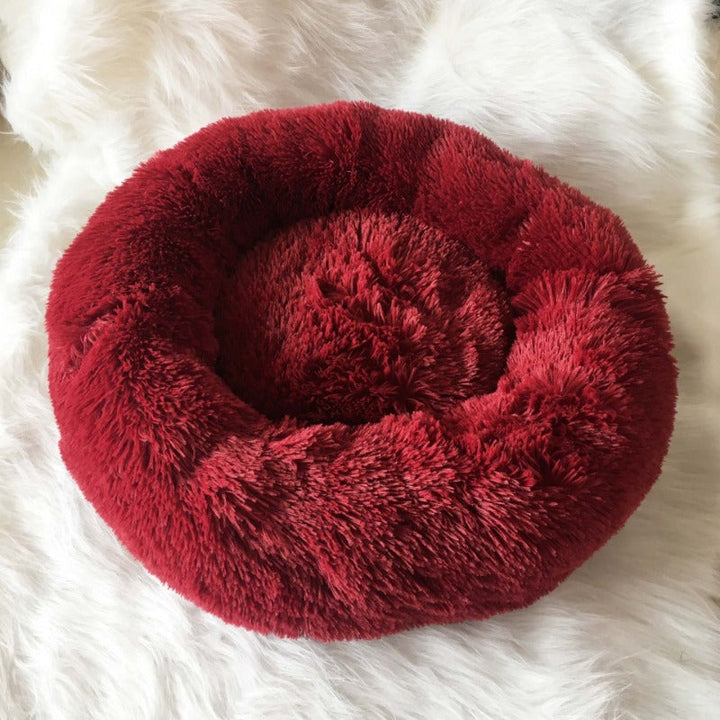 Lisslune | Beef Plush Calming Donut Dog Bed for Small to Large Dogs