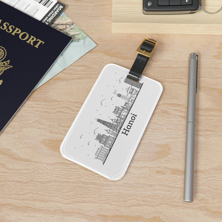 Lisslune | Chic Acrylic Luggage Tag Set with Luxury Leather Handle – Elevate Your Travel Essentials