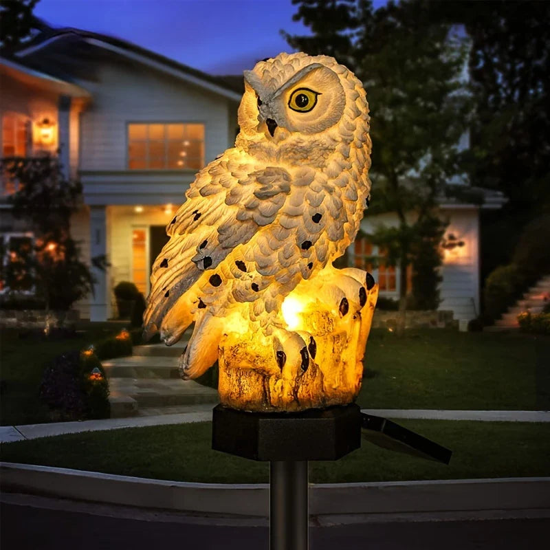 Lisslune | Solar Garden Light Owl – LED Outdoor Light for Garden, Terrace and Balcony, weatherproof