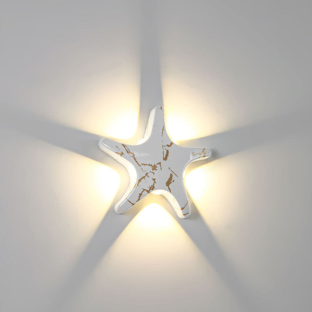 Lisslune | Contemporary Simplicity Aluminum Starfish Design LED Waterproof Wall Lantern Lamp for Outdoor Terrace