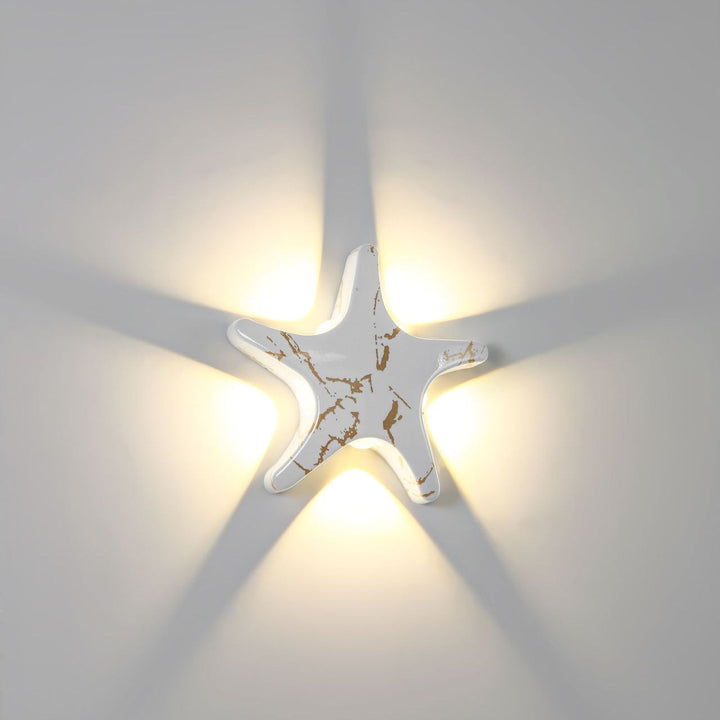 Lisslune | Contemporary Simplicity Aluminum Starfish Design LED Waterproof Wall Lantern Lamp for Outdoor Terrace