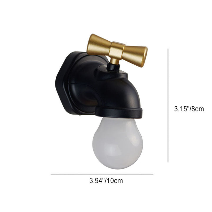 Lisslune | Modern creative faucet ABS PC USB LED night light wall lamp