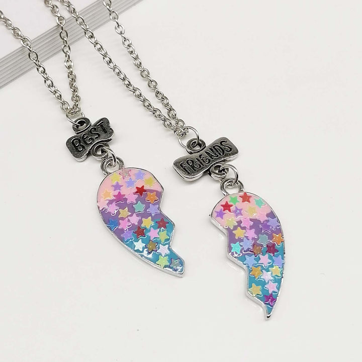 Lisslune | Heart Pendant Best Friends Forever Friendship Necklace