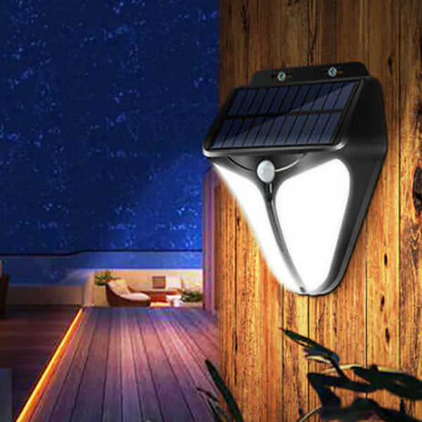 Lisslune | Solar Intelligent Triangle Outdoor Waterproof Body Sensor Patio LED Wall Light