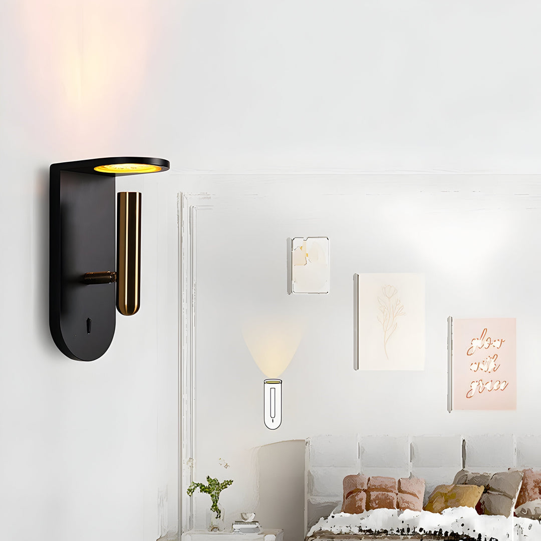 Lisslune | NordiFlame – Adjustable Nordic LED wall light with flame effect