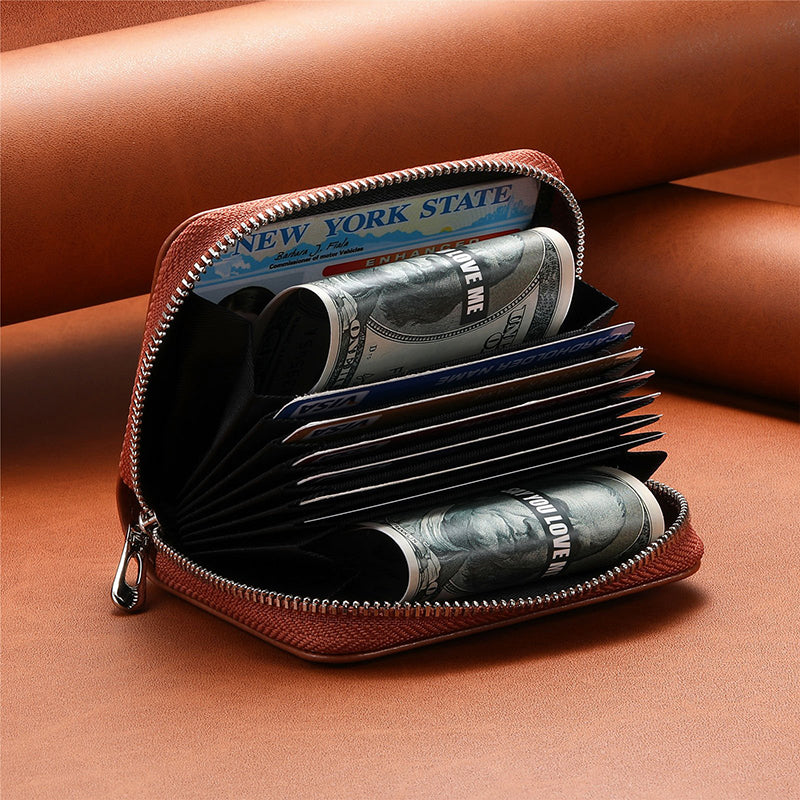 Lisslune | Intelligent AirTag-Zip RFID Leather Wallet