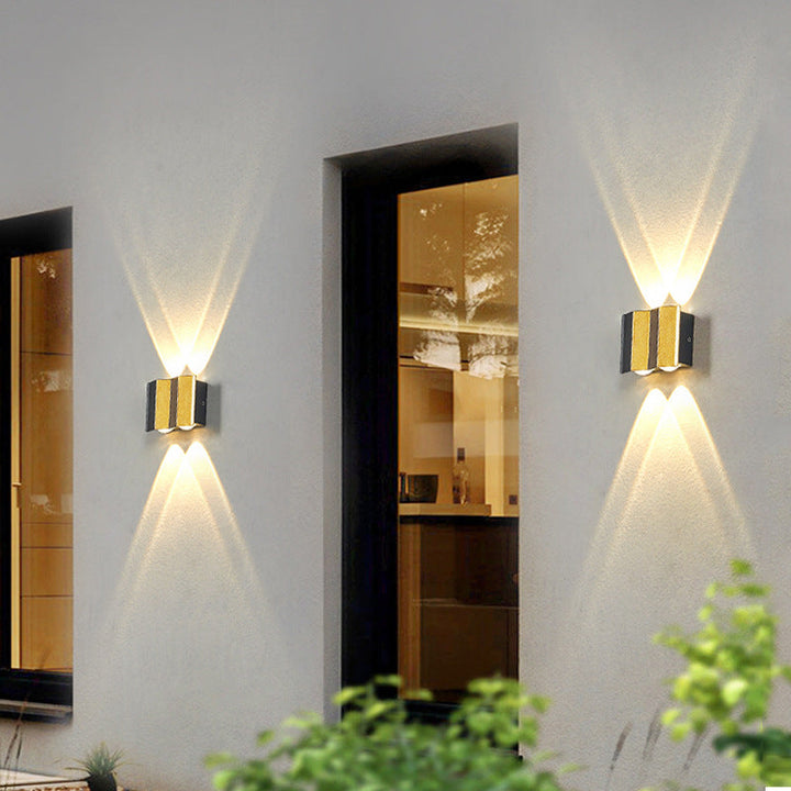 Lisslune | Modern Light Luxury Golden Aluminium Outdoor Waterproof Terrace LED Wall Light Lamp