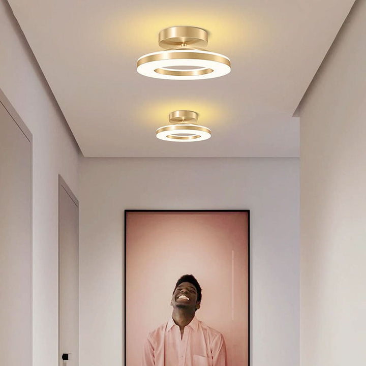 Lisslune | ZAYNO Black LED Ceiling Light – Modern Flush Mount