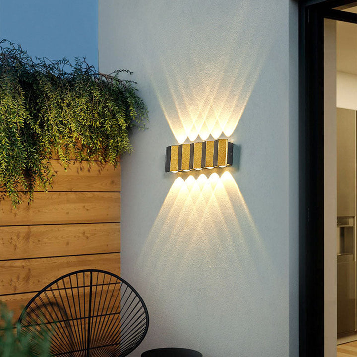 Lisslune | Modern Light Luxury Golden Aluminium Outdoor Waterproof Terrace LED Wall Light Lamp