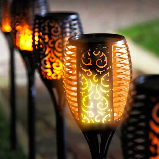 Lisslune | SolarFlare – Outdoor Solar Torch with Realistic Flickering Flame & Weatherproof Design