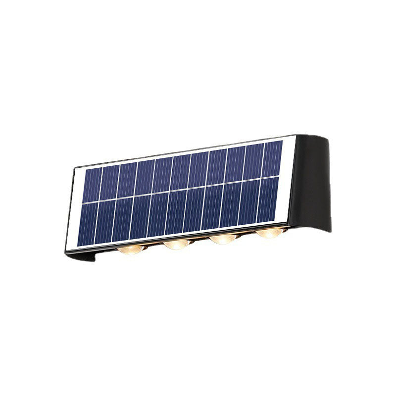 Lisslune | Modern Simplicity Solar Waterproof Rectangular ABS PMMA LED Wall Light Lamp For Outdoor Patio