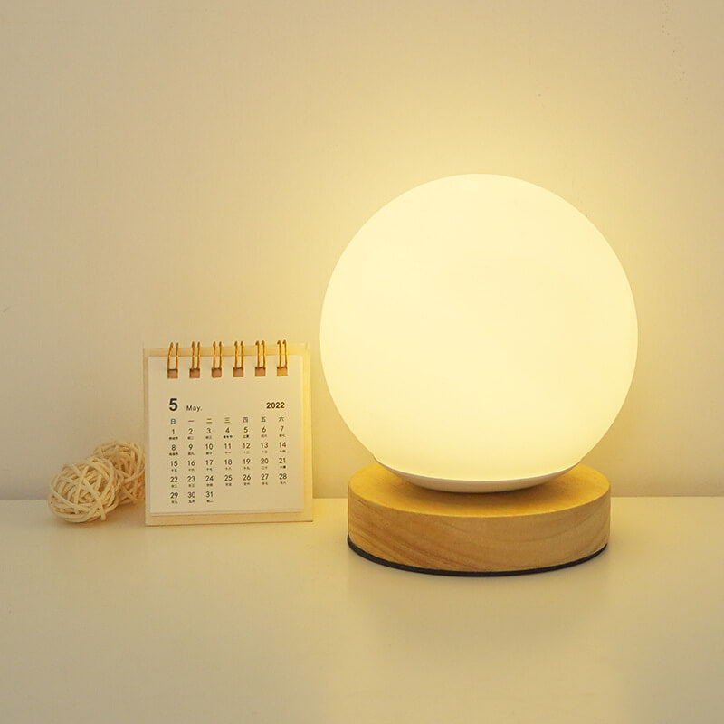 Lisslune | Modern Minimalistic Round USB Rechargeable LED Night Light Table Lamp