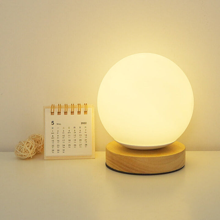 Lisslune | Modern Minimalistic Round USB Rechargeable LED Night Light Table Lamp